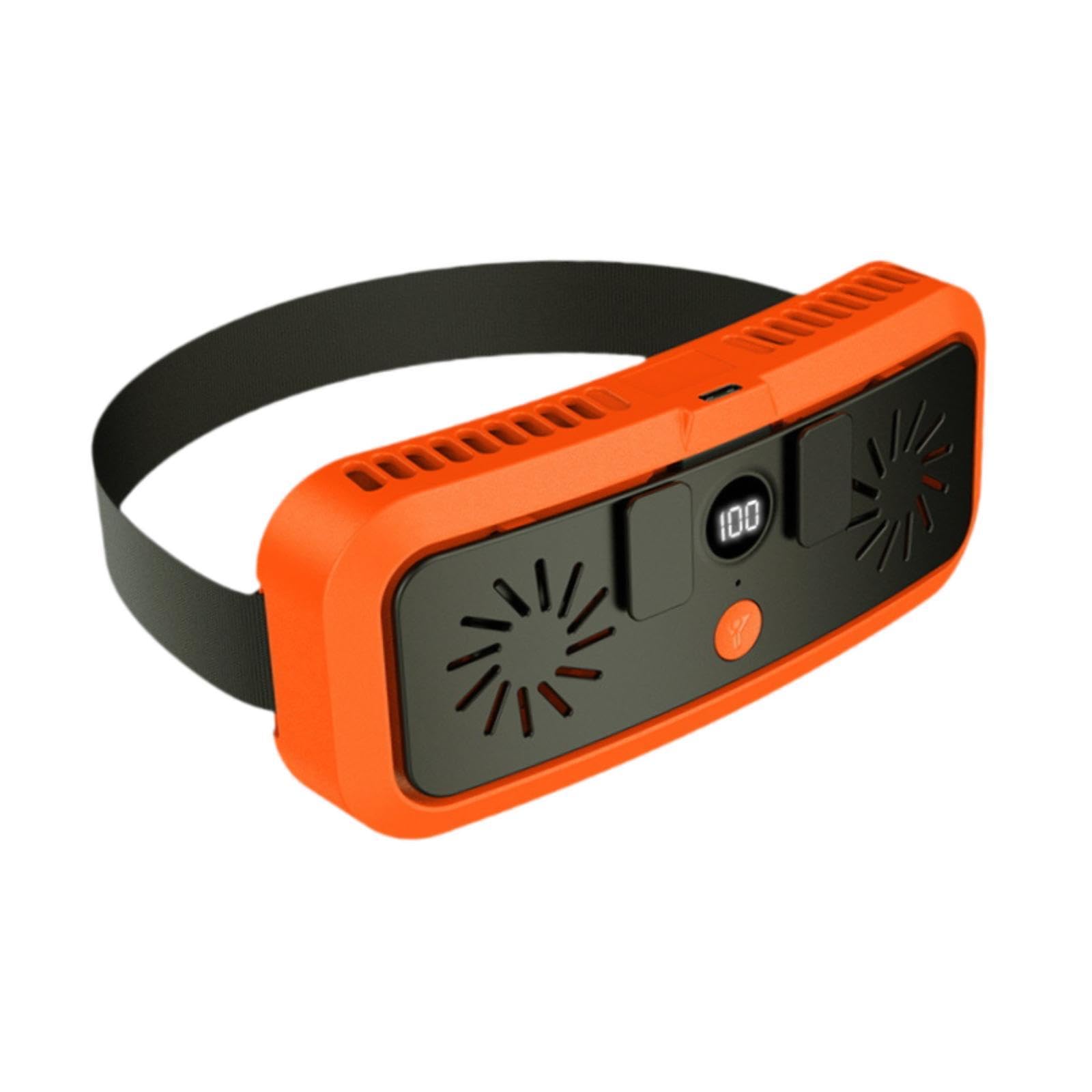 Ventilateur de ceinture portable avec sangle réglable en PP orange