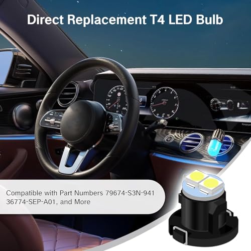 NIIIYTYB 20 PCS T4 Led Bulb Blanco para Panel miniatura 3