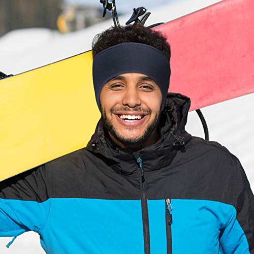 Satinior 6 Pieces Ear Warmer Headband Winter Fleece Ear Cover Headband Non-Slip Cold Weather Ear Muffs Sport Headband For Outdoor Activities, 6 Colors #TOP6