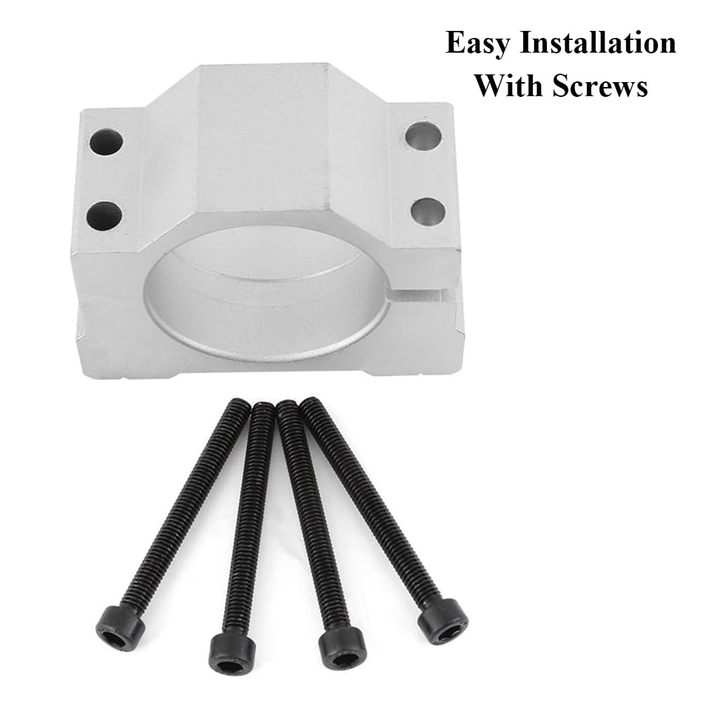 Staffa motore mandrino CNC da 65 mm, in lega di alluminio, supporto per motore CNC con viti per incisione router CNC