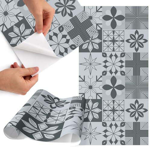 Papel pintado para muebles fácil de limpiar e impermeable estilo baldosas 2