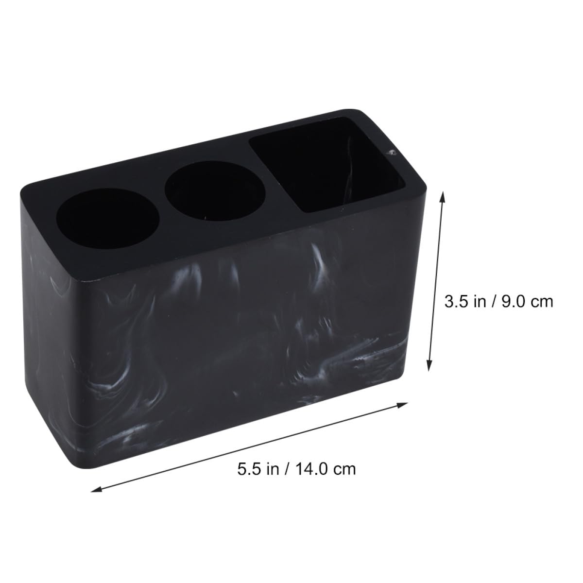 ibasenice Portacepillos de Dientes de Resina Negro Diseño Elegante para Baño, Soporte para Pasta de Dientes y Almacenamiento, Mantiene Limpio y Organizado el Tocador