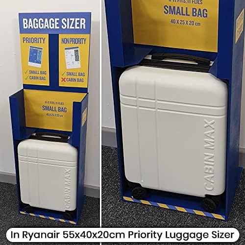 Cabin Max 55x40x20cm Velocity Suitcase 4 Wheel Luggage Cabin Bags 55 x 40 x 20 Suitable for Ryanair, Easyjet, Jet 2 Paid Carry On (Black)