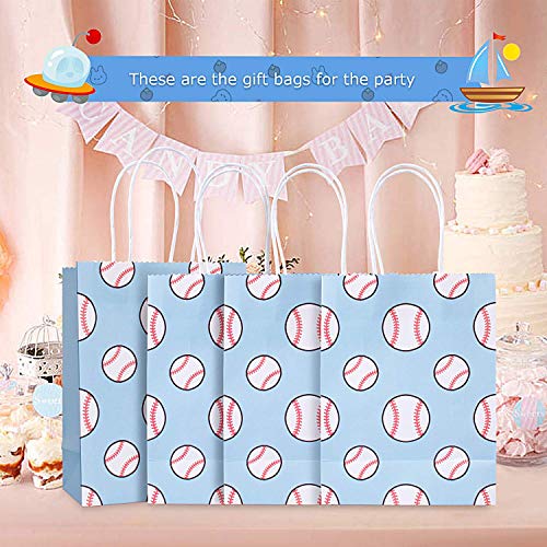 Baseball Kraft Paper Bags Candy Bags Party Favor Bags with Handle for Birthday,Baseball Goodie Bags,Baseball Theme Party Favor Bags and Baseball Party Celebrations - Thumbnail 6
