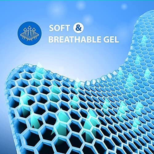 Miniatura 5 de Cojín de asiento de coxis de gel completo, cojín de gel de huevo, cojín para silla de oficina, cojín de asiento de automóvil para espalda, ciática,