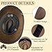 Zenithon Western Cowboy Hats for Men and Women, Tweed Hat, Unisex Wide Brim Felt Hat for Cowboys and Cowgirls, Size M 56-58CM (US, Alpha, Small, Medium, Brown)