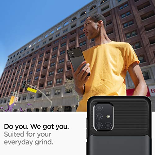 Image of Spigen Slim Armor Back Cover Case for Samsung Galaxy A71 (TPU + Poly Carbonate | Metal Slate)