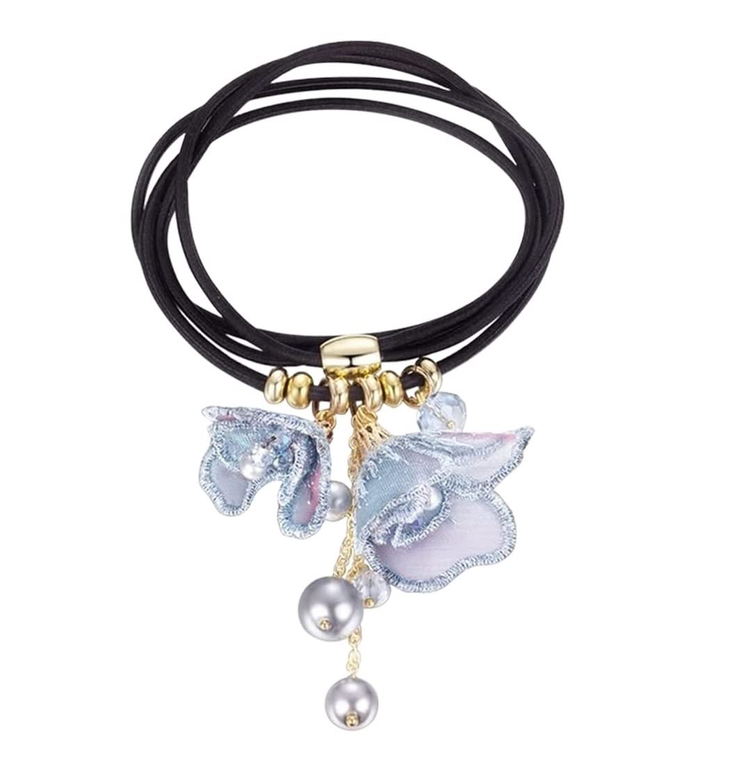 Feste Elastici Capelli Elastici Per Capelli Con Strass Perla Porta Cavallo Scrunchies Per Accessori Per Per Ragazze Decorazione