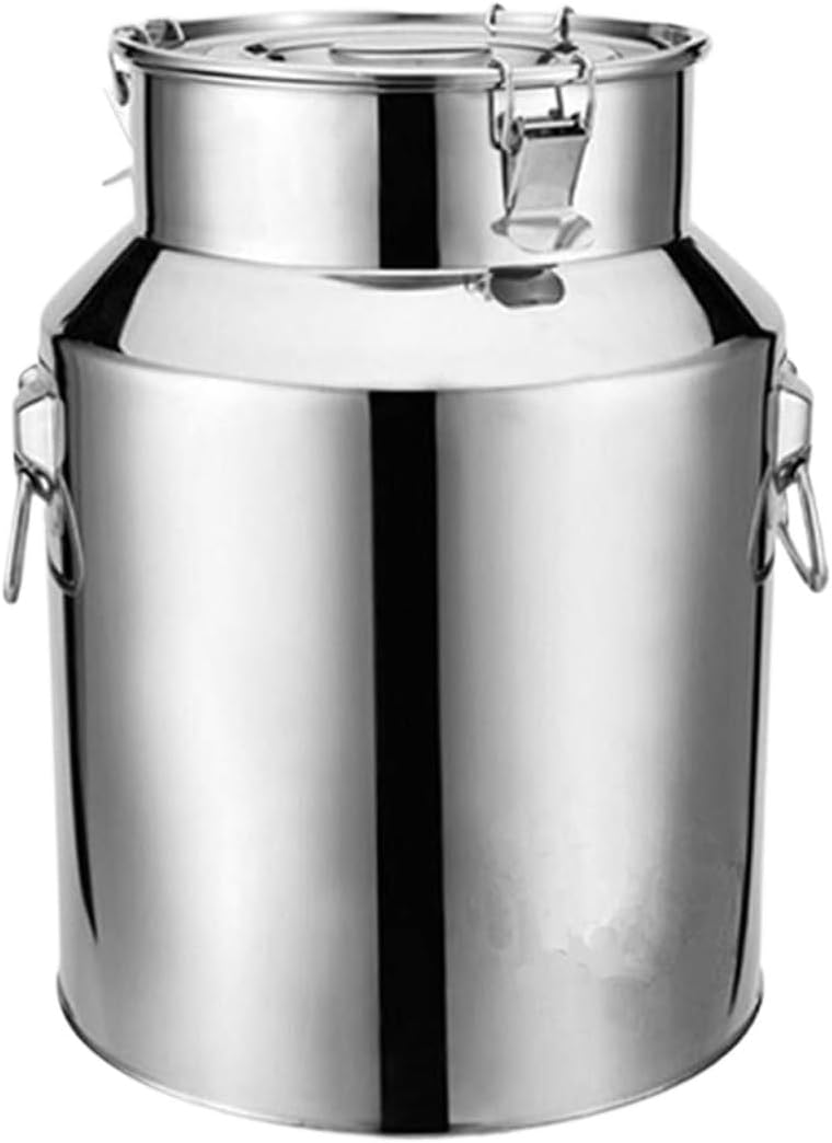 Milk Bucket Milk Can 304 Stainless Steel Sealed Barrel Transport Tank Wine Pail Bucket Tote Jug Liquid Container Storage