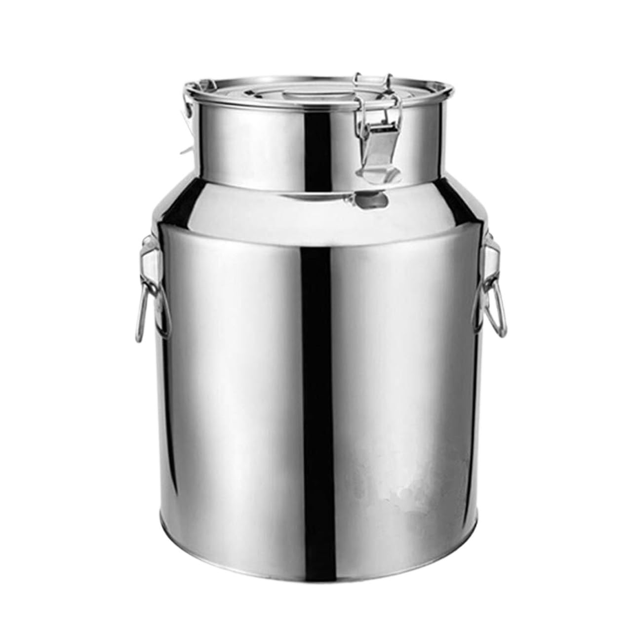 Milk Bucket Milk Can 304 Stainless Steel Sealed Barrel Transport Tank Wine Pail Bucket Tote Jug Liquid Container Storage (Silver 35 * 60cm)