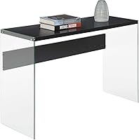 Vista 5 de SoHo - Mesa consola de cristal, color negro y cristal