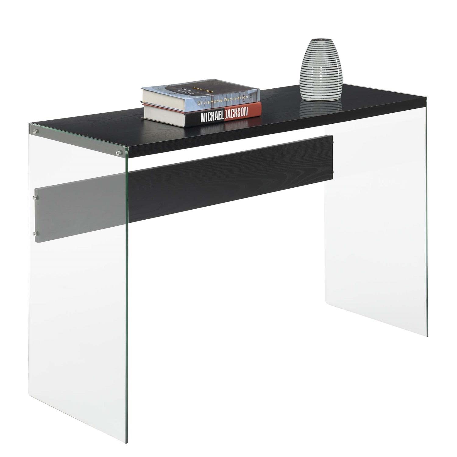 SoHo - Mesa de consola, abedul sintético/cristal 4