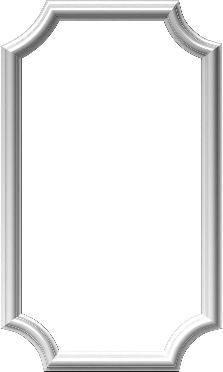 Ekena Millwork PNL16X28AS-02-CASE-2 Ashford Molded Scalloped Wainscot Wall Panel, 16" W x 28" H x 1/2" P, Factory Primed White, 2 Count