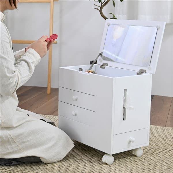 コスメワゴン　ドレッサー Amazon.co.jp: メイクボックス コスメボックス 約幅40cm ロータイプ