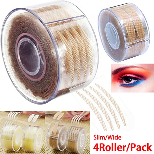 Eye tape double eyelid tape invisible eye stickers natural waterproof eye tape adhesive magic Charm big eye fiber glue tapes 4 Roller + Shaped Fork