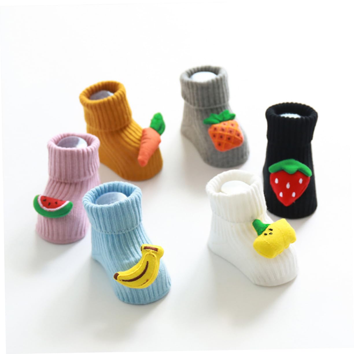 WRITWAA Winter Baby Socks Anti-slip Cotton Socks Toddlers Footwear Carrot Size 1-3 Years