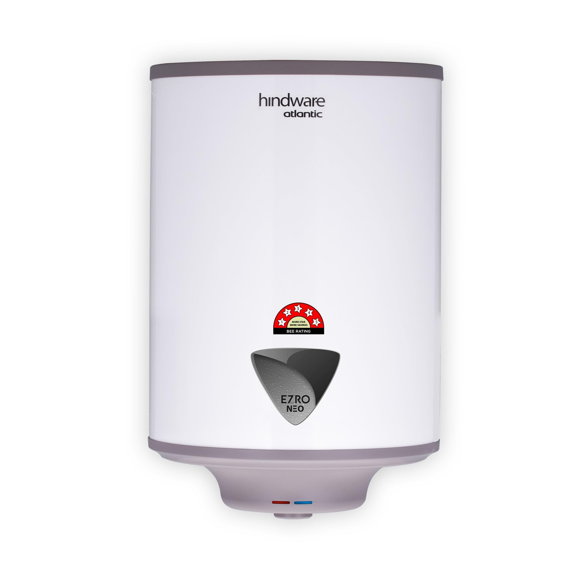 Hindware Smart Appliances Ezro Neo 10L Storage Water Heater With Glass-Lined Tank, 5-Star Rating And Temperature Control Knob (White and Grey)-image-1