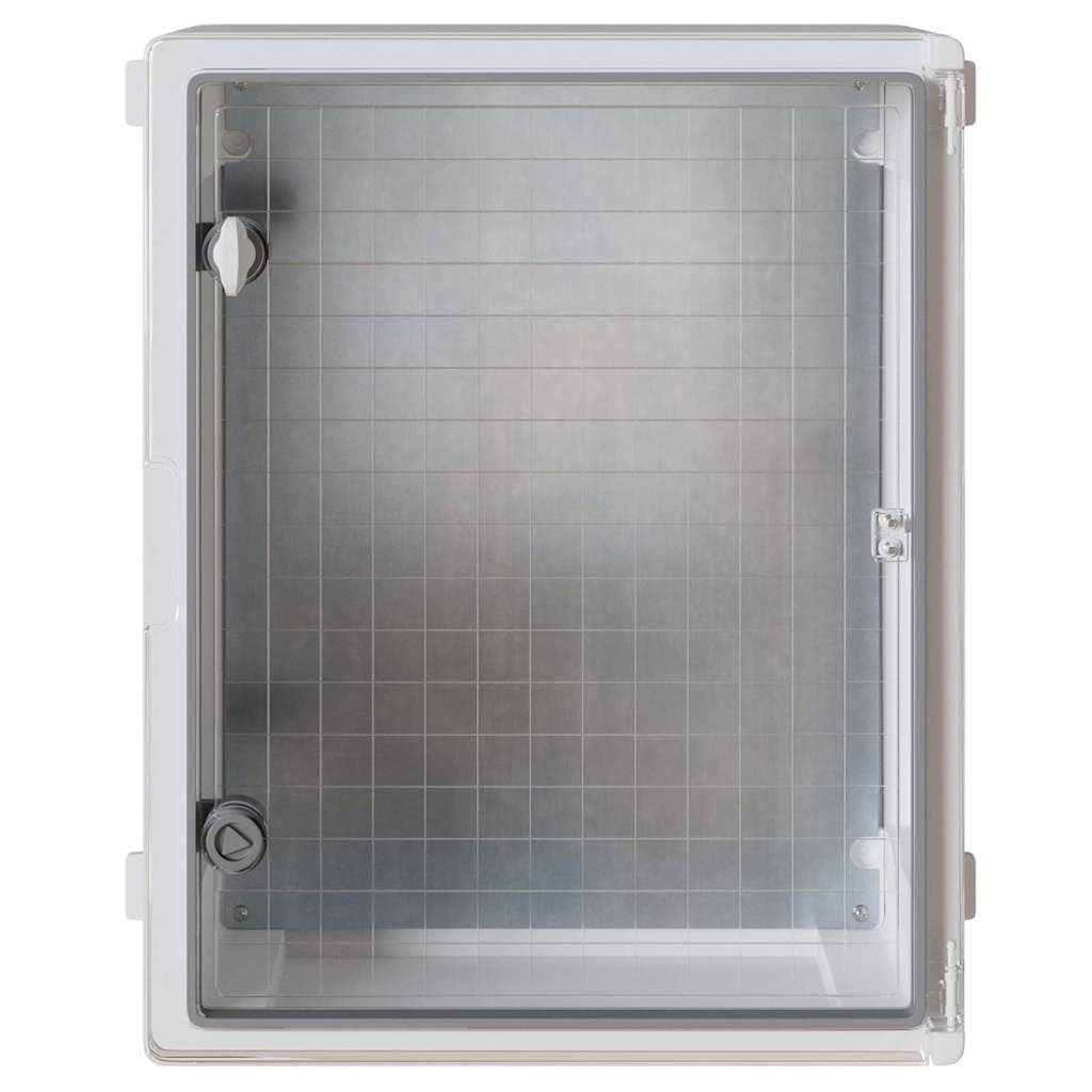 Armadietto di controllo in plastica ABS, armadietto industriale compatto per officina e magazzino, 47 x 24 x 50 cm, resistente alle intemperie