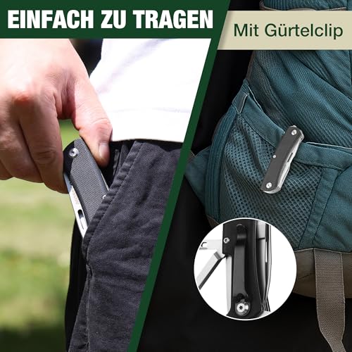 Mossy Oak Taschenmesser 10 in 1, Multitool Klappmesser mit Edelstahlklinge – Ansicht 6