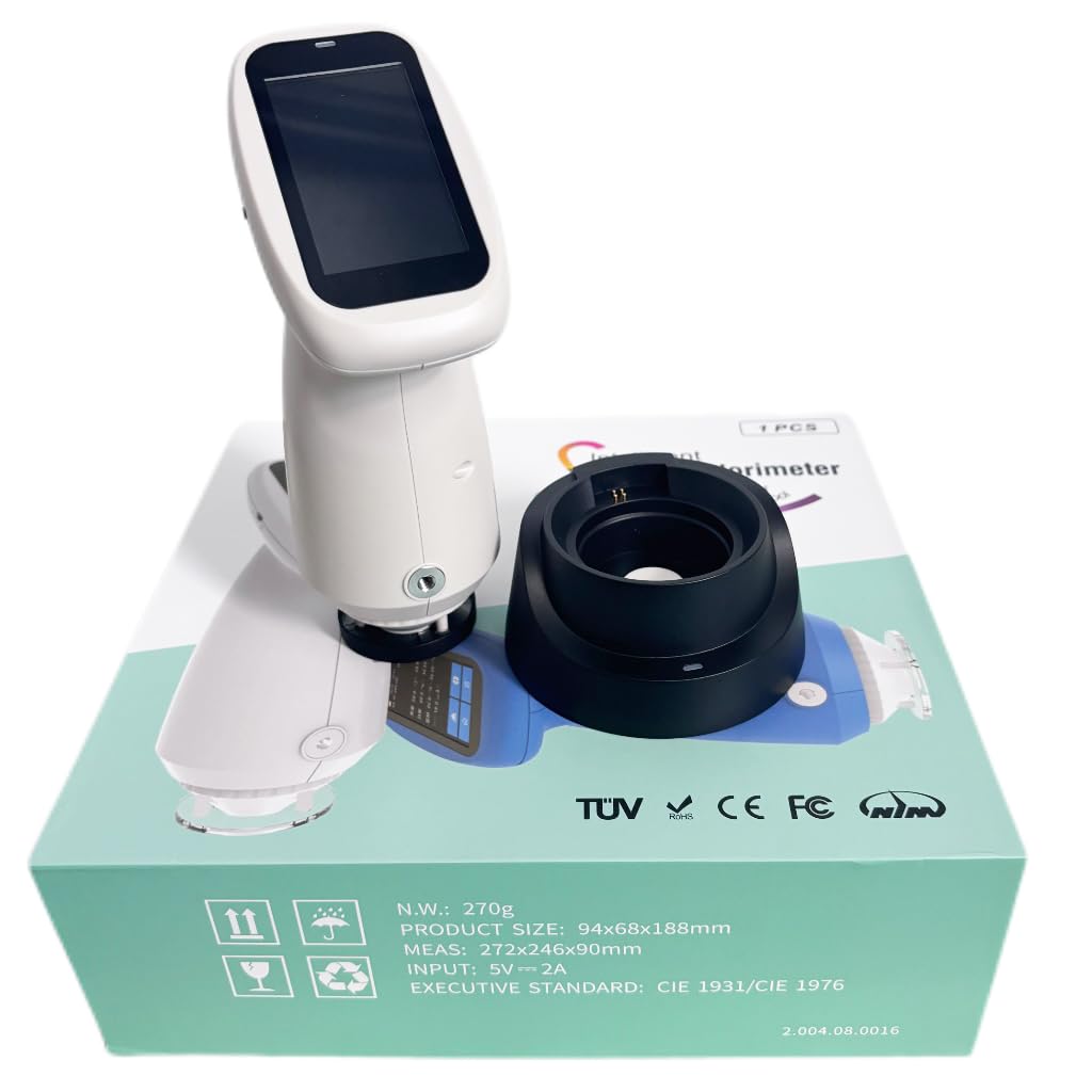 Spectrocolorimeter Spectrometer with Φ8mm Single Aperture Displayed Accuracy 0.01 Wavelength Range 400nm-700nm Reflectance Range 0-200% Resolution 0.01% for Painting Textile Ceremics, Etc