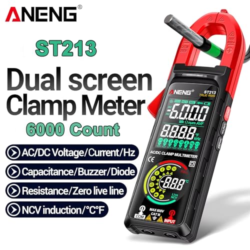 Pince ampèremétrique ST213 multimètre digital 6000 comptes AC DC - 2