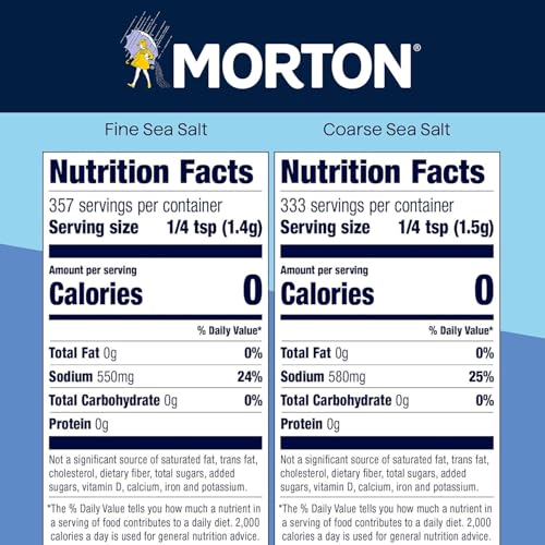 Morton Sea Salt Fine y Coarse 17.6 oz 2-Pack miniatura 2