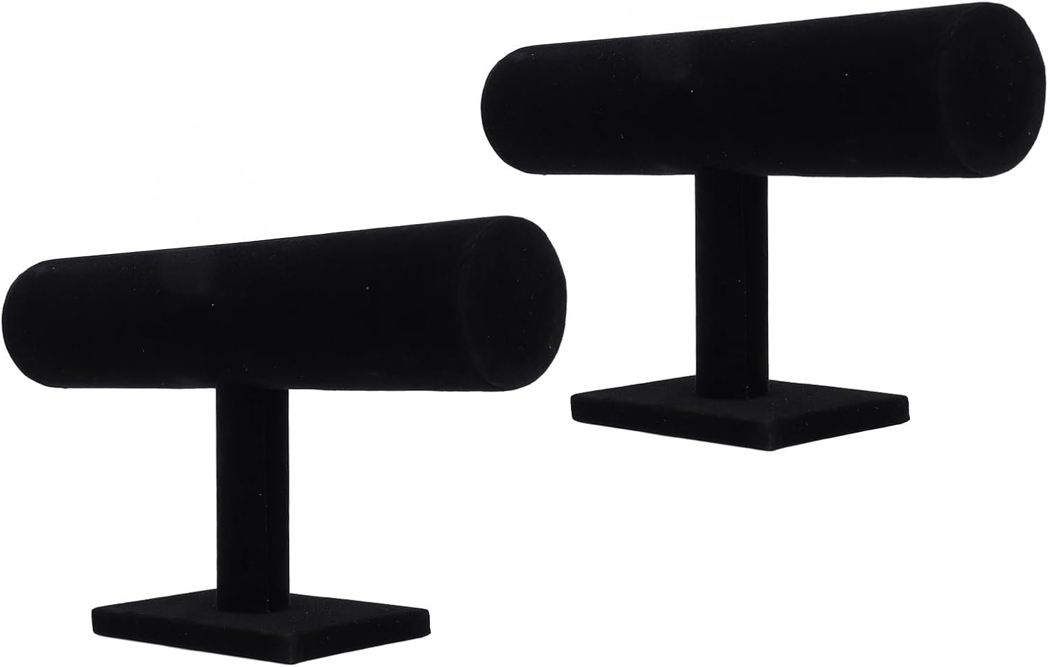 2PCS T Bar Bracelet Organizer Display Stand, Elegant Versatile Velvet Jewelry Display Rack, Watches Necklaces Holder, T Bar Bangle Organizer Bracelet Holder for Home Store