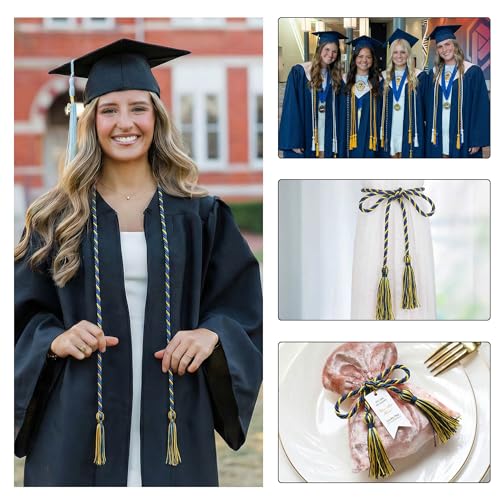 Image of GraduationMall Graduation Honor Cord 68 inch NavyGold