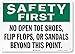 Smartsign U7-1221-RD_10X7 "SAFETY FIRST NO OPEN TOE SHOES, FLIP FLOPS, OR SANDALS BEYOND THIS POINT" Reflective Self-Adhesive Decal, 10" x 7"