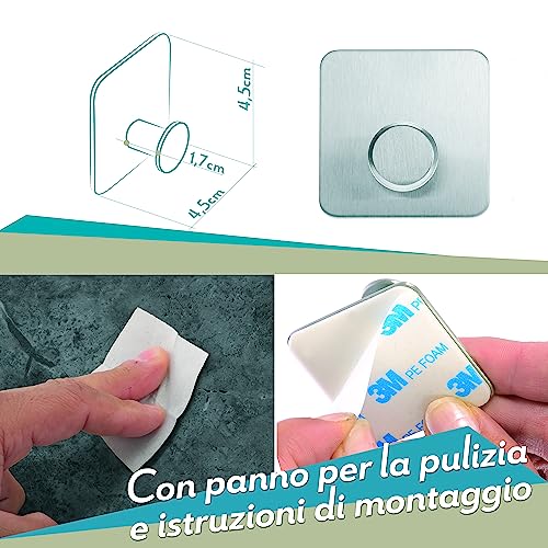 Menz Ganci adesivi bagno - 6 pz. appendi
