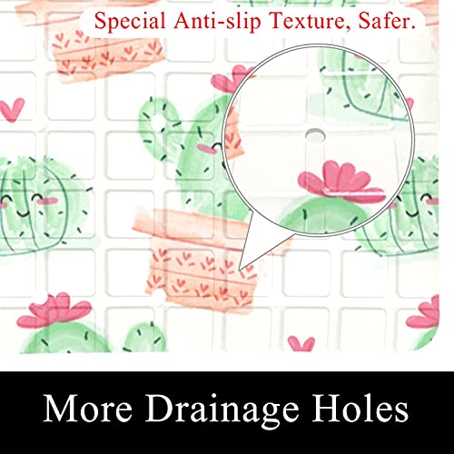 Tapis de bain antidérapant avec trous de drainage et ventouses 40x70