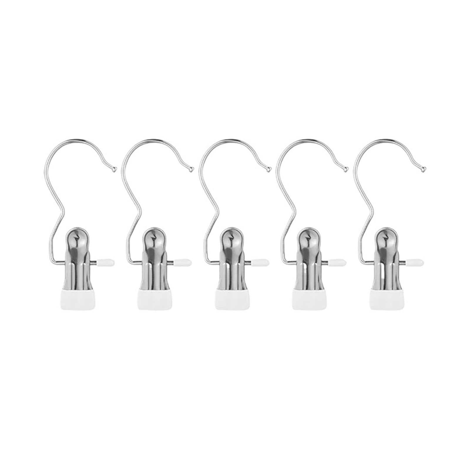 5-30pc Clothespins with Hook Laundry Clothes Pegs for Hanging Pants Hanger(5pcs-white)
