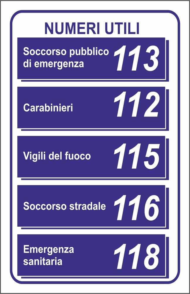 Per Ospedali - Norme di comportamento in caso di emergenza - C - Alluminio -500x700 mm Victualia