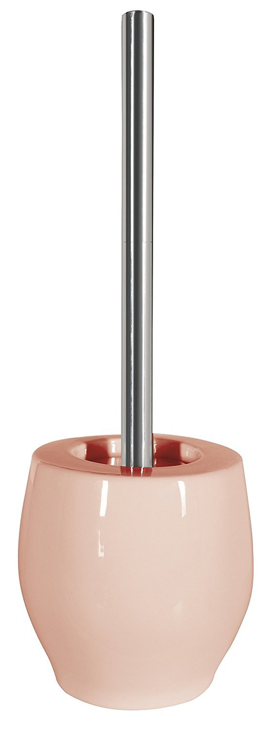 Brosse WC Spirella Bali en porcelaine beige avec support de toilette chic