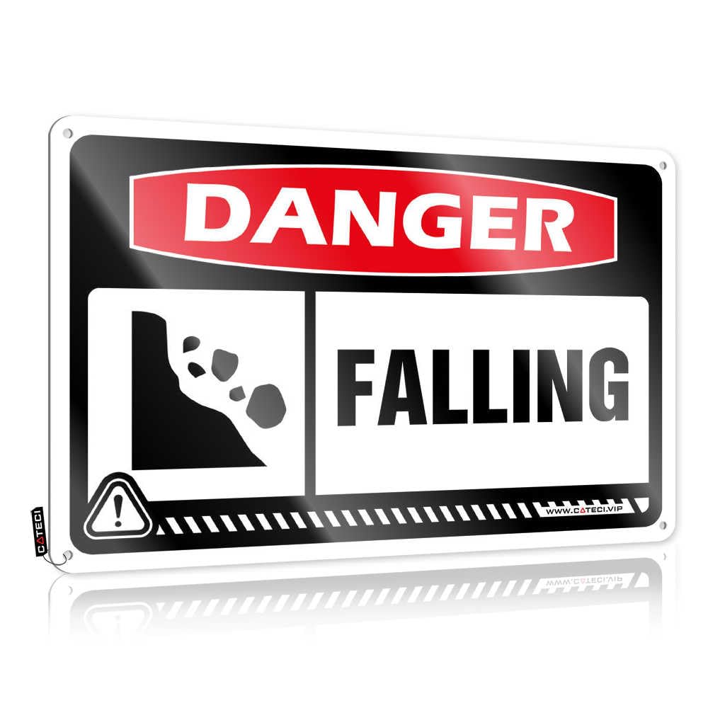 Fzfn Men's Colour Danger Of Falling New Indie - Plaque Fun Vintage Wall Art(30X40cm)