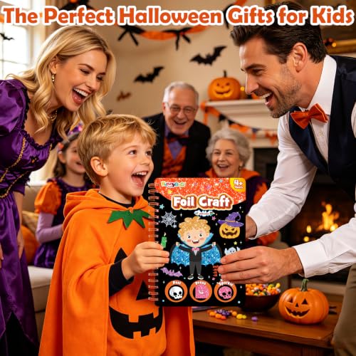 FUNNYB&G Halloween Foil Art Craft Kit for Kids, Halloween Toy Gift for Kids - image 7