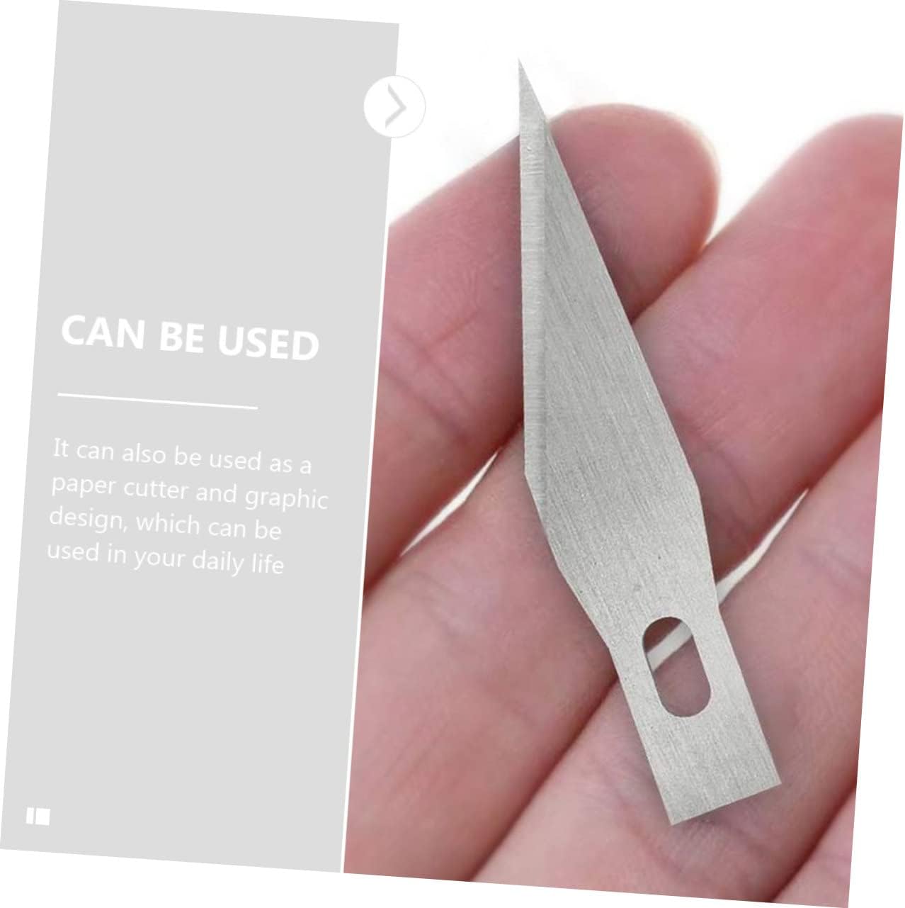 SHINEOFI 1 box Replacement Craft Cutting Blades Durable Steel Model Making Blades for Precision Carving Chiseling Trimming Paper for Arts Crafts Scrapbooking and Hobby Use Box