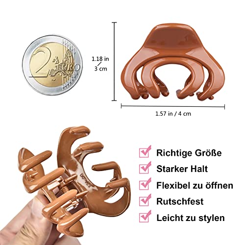 20 Stück Oktopus Haarklammern, FITDON 4cm Rutschfestes Haarspangen für dünn mittel Haar, Haarkrallen Spinnen Jaw Clips Haarstyling-Zubehör für Frauen Mädchen Kinder