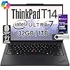 Lenovo ThinkPad T14 Gen 6 Business Laptop 14″ FHD+ IPS, Intel Ultra 7 255U, 32GB DDR5 RAM, 1TB SSD, cámara web de 5MP, huella digital, retroiluminada, Wi-Fi 6E, 2 Thunderbolt 4, PC AI, W11P