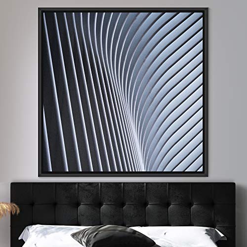 bestdeal depot Abstract Architectural Pattern Framed Canvas Wall Art Prints for Living Room,Bedroom Framed Artwork Decoration Ready to Hang - 16"x16" inches