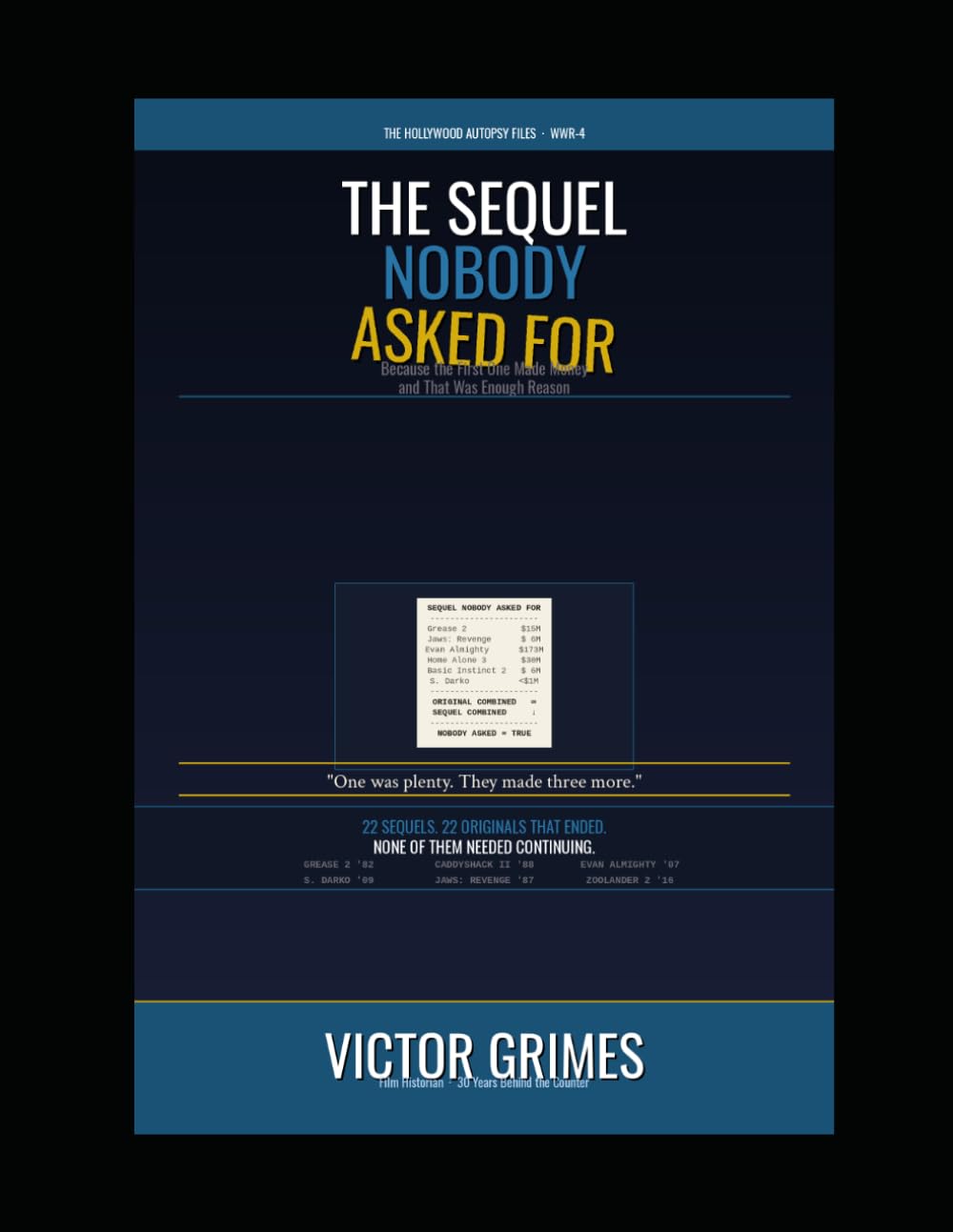 The Sequel Nobody Asked For: Because the First One Made Money and That Was Enough Reason (The Hollywood Autopsy Files: What Went Wrong)