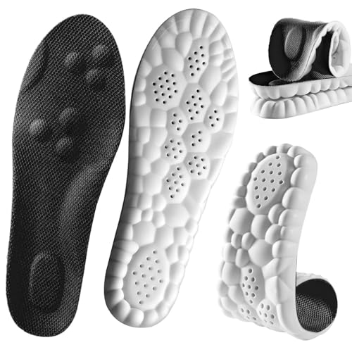 4D Cloud Soles Insoles for Women and Kids - Children's Plantar Fasciitis Memory Foam Shoe Inserts- Arch Support Comfort Shoe Sole Insert for Sneakers (Kids/Women 8.5(9.6 in)