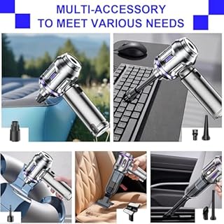 Car Vacuum Cleaner Cordless, 25000Pa Rechargeable Handheld Vacuum Cleaner Powerful with 2-in-1 Suction and Blower Function, Car Hoovers Cordless Powerful for Pet Hair, Home, Office, Kitchen
