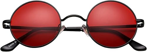 PORADAY Circle Lennon - Gafas de sol polarizadas redondas retro, estilo hippie, gafas de sol de círculo pequeño