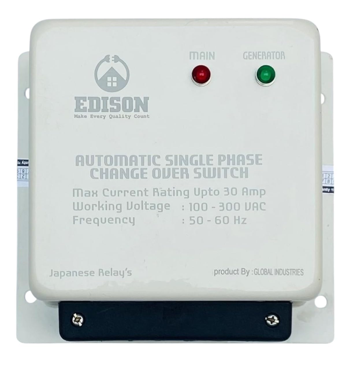 Automatic Single Phase Changeover Switch, 32 Amp, 100-300V AC, Jointless Metal Body.-image-48