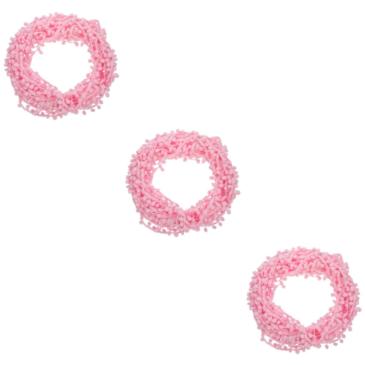 Operitacx 3stücke Pom Pom Fringe Trim Farbige Pompons Für Nähprojekte Vielseitig Einsetzbar Für Kleidung Vorhänge Und Wohnaccessoires Yards