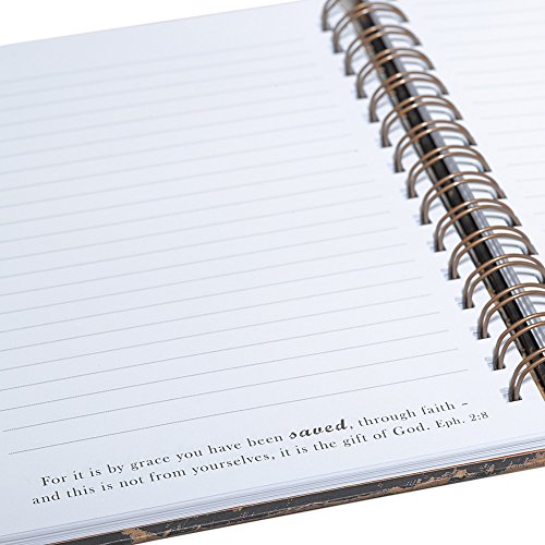 Christian Art Gifts Large Hardcover Notebook/Journal | Hope As An Anchor – Hebrews 6:19 Bible Verse | Vintage Inspirational Wire Bound Spiral Notebook W/192 Lined Pages, 6” X 8.25” #TOP2