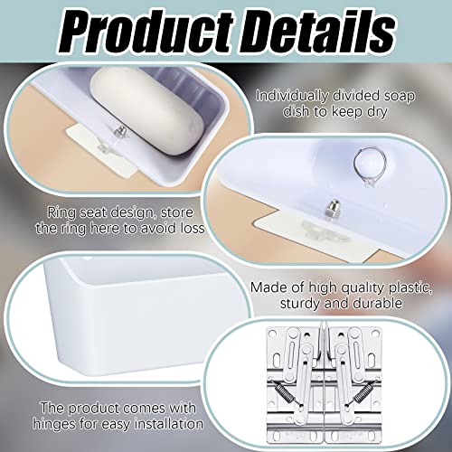 Image of Umigy 2 Pack 11 inch Kitchen Sink Tip Out Tray, False Drawer Front Flip Tray with Hinges & Clips, Sink Sponge Soap Organizer for Kitchen Bathroom, White