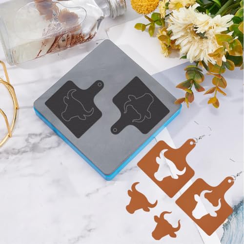 Matrice de découpe en cuir pour fabriquer des boucles d'oreilles et étiquettes DIY