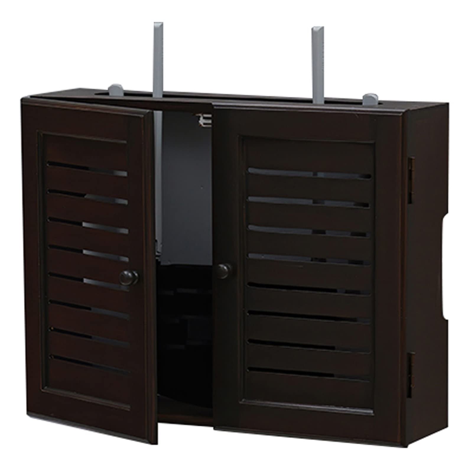 Organisateur de routeur WiFi avec porte pour cacher les câbles de la box et de l'ordinateur